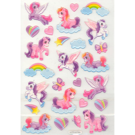 3DF-PONIES-R - Tim The Toyman 3D Pony Stickers