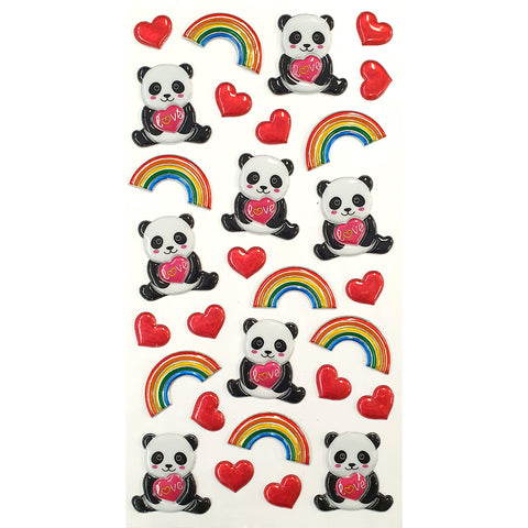 3DP-RPANDA-R - Tim The Toyman Rainbow Panda Stickers