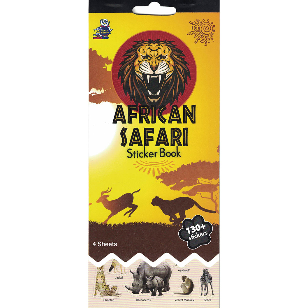 SSBK-AFRICAN ANIMAL-R - Tim The Toyman African Safari Sticker Book