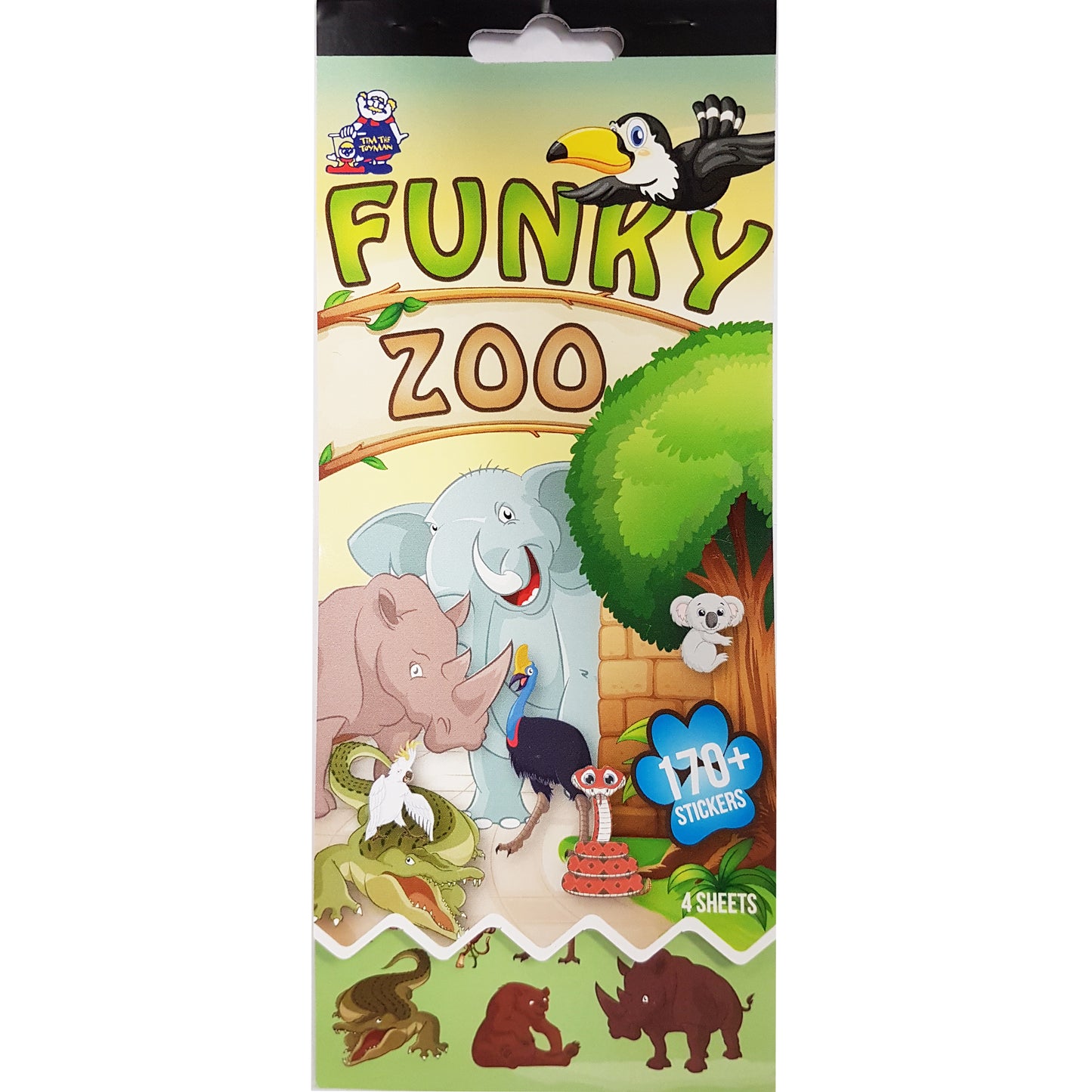 SSBK-FUNKY ZOO-R - Tim The Toyman Funky Zoo Sticker Book